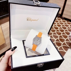 Chopard L'Heure Du Diamant |Nữ Giới |Mặt Full Đá |Dây Silicone Cam |Máy Pin (Quartz) |Size 32mm