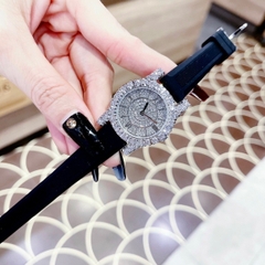 Chopard L'Heure Du Diamant |Nữ Giới |Full Đá |Dây Silicone Đen |Máy Pin (Quartz) |Size 32mm