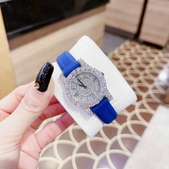 Chopard L'Heure Du Diamant |Nữ Giới |Full Đá |Dây Silicone Xanh Dương |Máy Pin (Quartz) |Size 32mm