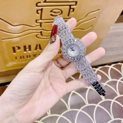 Chopard Bông Hoa |Nữ Giới |Mặt Xà Cừ |Dây Kim Loại Đính Đá |Máy Pin (Quartz) |Size 32mm