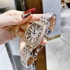 Chopard Mặt Oval |Nữ Giới |Đính Đá |Dây Kim Loại Rose Gold |Máy Pin (Quartz) |Size 34mm