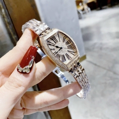 Chopard Mặt Oval |Nữ Giới |Đính Đá |Dây Kim Loại Rose Gold |Máy Pin (Quartz) |Size 34mm
