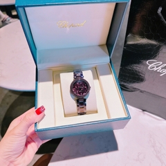 Chopard Mặt Xoay |Nữ Giới |Đính Pha Lê |Dây Kim Loại Tím |Máy Pin (Quartz) |Size 35mm