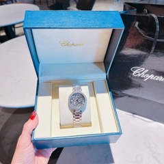Chopard Mặt Xoay |Nữ Giới |Đính Pha Lê |Dây Kim Loại Trắng Silver |Máy Pin (Quartz) |Size 35mm