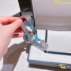 Chopard Full Pha Lê |Nữ Giới |Mặt Tròn |Dây Kim Loại Silver |Máy Pin (Quartz) |Size 38mm
