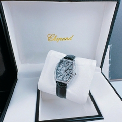 Chopard Tựa Franck Muller |Nữ Giới |Full Đá Swarovski |Dây Da Đen |Máy Pin (Quartz) |Size 34mm