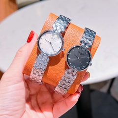 Christian Dior Đính Đá |Nữ Giới |Mặt Đen |Dây Kim Loại Silver |Máy Pin (Quartz) |Size 28mm