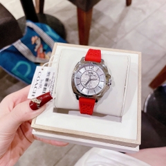 Coach Boyfriend |Nữ Giới |Mặt Trắng Silver |Dây Cao Su Đỏ |Máy Pin (Quartz) |Size 34mm