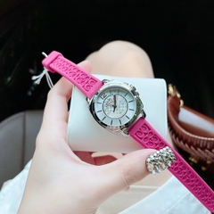 Coach Boyfriend |Nữ Giới |Trắng Silver |Dây Silicone Hồng |Máy Pin (Quartz) |Size 34mm