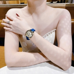 Coach Boyfriend |Nữ Giới |Vàng Gold |Dây Cao Su Xanh Dương |Máy Pin (Quartz) |Size 34mm