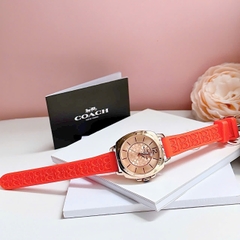 Coach Boyfriend |Nữ Giới |Rose Gold |Dây Silicone Màu Cam |Máy Pin (Quartz) |Size 34mm