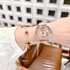 Coach Boyfriend |Nữ Giới |Rose Gold |Đính Đá |Dây Da Hồng |Máy Pin (Quartz) |Size 34mm