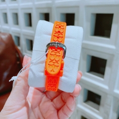 Coach Boyfriend |Nữ Giới |Trắng Silver |Dây Silicone Màu Cam |Máy Pin (Quartz) |Size 34mm