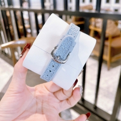Coach Boyfriend |Nữ Giới |Trắng Silver |Dây Silicone Xanh Da Trời |Máy Pin (Quartz) |Size 34mm