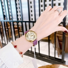 Coach Boyfriend |Nữ Giới |Vàng Gold |Dây Cao Su Màu Tím |Máy Pin (Quartz) |Size 34mm