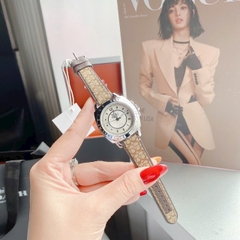 Coach Delancey |Nữ Giới |Trắng Silver |Dây Da Nâu |Máy Pin (Quartz) |Size 36mm