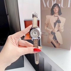 Coach Delancey |Nữ Giới |Trắng Silver |Dây Da Nâu |Máy Pin (Quartz) |Size 36mm