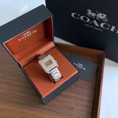 Coach Điện Tử |Nữ Giới |Mặt Vuông |Dây Kim Loại Silver |Máy Pin (Quartz) |Size 33mm