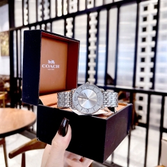 Coach Elliot |Nữ Giới |Mặt Đính Đá |Dây Kim Loại Silver |Máy Pin (Quartz) |Size 36mm