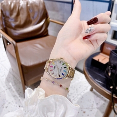 Coach Preston Rainbow |Nữ Giới |Mặt Khảm Đá |Dây Kim Loại Vàng Gold |Máy Pin (Quartz) |Size 36mm