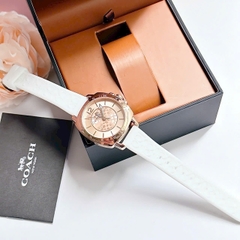Coach New York Boyfriend |Nữ Giới |Rose Gold |Dây Cao Su Trắng |Máy Pin (Quartz) |Size 34mm