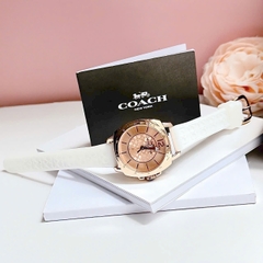 Coach New York Boyfriend |Nữ Giới |Rose Gold |Dây Cao Su Trắng |Máy Pin (Quartz) |Size 34mm