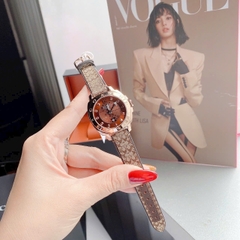 Coach New York |Nữ Giới |Mặt Nâu Đỏ |Dây Da Nâu |Máy Pin (Quartz) |Size 36mm