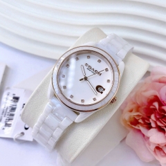 Coach Preston |Nữ Giới |Mặt Niềng Bezel |Dây Đá Ceramic Trắng |Máy Pin (Quartz) |Size 36mm