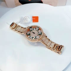 Davena Cánh Bướm Xoay |Nữ Giới |Rose Gold |Dây Đính Đá |Máy Pin (Quartz) |Size Lớn 38mm