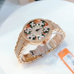 Davena Cánh Bướm Xoay |Nữ Giới |Rose Gold |Dây Đính Đá |Máy Pin (Quartz) |Size Lớn 38mm