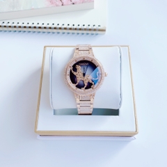 Davena Mặt Con Báo Xoay |Nữ Giới |Rose Gold |Dây Kim Loại |Máy Pin (Quartz) |Size Lớn 39mm