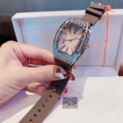 Davena Mặt Chữ Nhật |Nữ Giới |Rose Gold |Dây Silicone Nâu |Máy Pin (Quartz) |Size 30x38mm