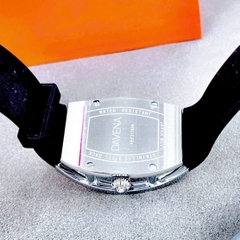 Davena Mặt Chữ Nhật |Nữ Giới |Silver |Dây Silicone Đen |Máy Pin (Quartz) |Size 30x38mm
