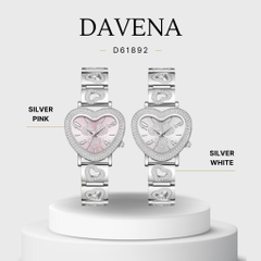 Davena Mặt Trái Tim Trắng |Nữ Giới |Silver |Dây Kim Loại |Máy Pin (Quartz) |Size 34mm