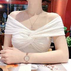 Davena Mặt Trắng |Nữ Giới |Rose Gold |Vòng Tay Đính Đá |Máy Pin (Quartz) |Size 26mm