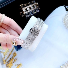 Davena Mặt Tròn |Nữ Giới |Mặt Đính Full Đá |Dây Kim Loại |Máy Pin (Máy Quartz) |Size 36mm
