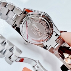 Davena Mặt Xanh Ngọc |Nữ Giới |Đính đá |Dây Kim Loại |Máy Pin (Máy Quartz) |Size 34mm