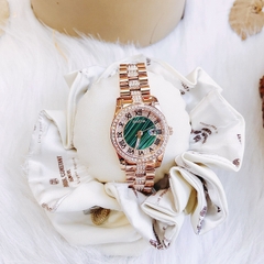 Davena Mặt Xanh Ngọc |Nữ Giới |Rose Gold |Dây Kim Loại |Máy Pin (Quartz) |Size 34mm