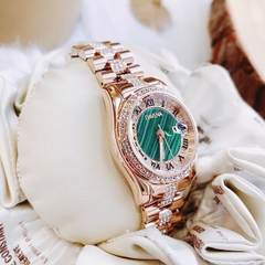 Davena Mặt Xanh Ngọc |Nữ Giới |Rose Gold |Dây Kim Loại |Máy Pin (Quartz) |Size 34mm
