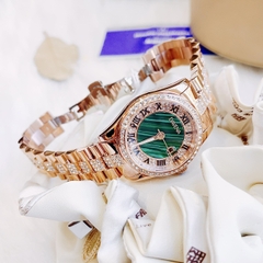 Davena Mặt Xanh Ngọc |Nữ Giới |Rose Gold |Dây Kim Loại |Máy Pin (Quartz) |Size 34mm