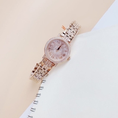 Davena Rose Gold |Nữ Giới |Mặt Tròn |Số La Mã |Đính Full Đá |Máy Pin (Quartz) |Size Nhỏ 30mm