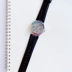 Davena Tựa Patek Philippe |Nữ Giới |Đá 7 Màu |Dây Da |Máy Cơ (Máy Automatic) |Size 34mm