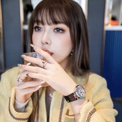 Davena Tựa Patek Philippe |Nữ Giới |Đá 7 Màu |Dây Da |Máy Cơ (Máy Automatic) |Size 34mm
