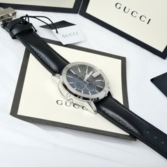 Gucci G-Timeless G-Chrono |Nam |6 Kim |Silver |Dây Da Màu Đen |Máy Pin (Quartz) |Size 42mm