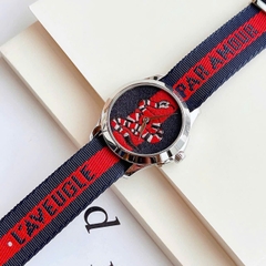 Gucci G-Timeless Le Marche Des Merveilles |Nữ |Họa Tiết Rắn |Dây Vải Xanh Dương Đỏ |Máy Pin (Quartz) |Size 38mm