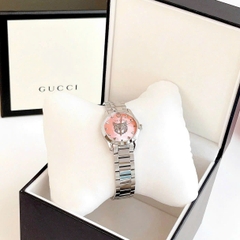 Gucci G-Timeless Mystic Cat Motif |Nữ |Mặt Hồng |Dây Kim Loại Silver |Máy Pin (Quartz) |Size 28mm