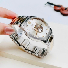 Gucci G-Timeless |Nam |Mặt Chú Mèo |Dây Kim Loại Demi Vàng Gold |Máy Pin (Quartz) |Size 38mm
