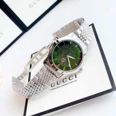 Gucci G-Timeless |Nam Giới |Mặt Xanh Lá |Dây Kim Loại Silver |Máy Pin (Quartz) |Size 38mm