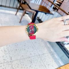 Gucci G-Timeless |Nữ |Mặt Con Rắn Thêu |Dây Da Màu Đỏ |Máy Pin (Quartz) |Size 38mm