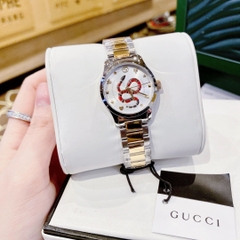 Gucci G-Timeless Snake |Nam |Mặt Hình Rắn |Dây Kim Loại Demi Vàng |Máy Pin (Quartz) |Size 38mm